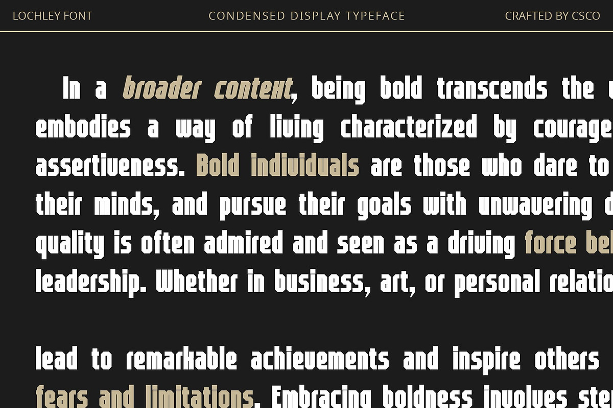 Lochley – Condensed Font, a Sans Serif Font by Craft Supply Co. (Photo 3 of 8)