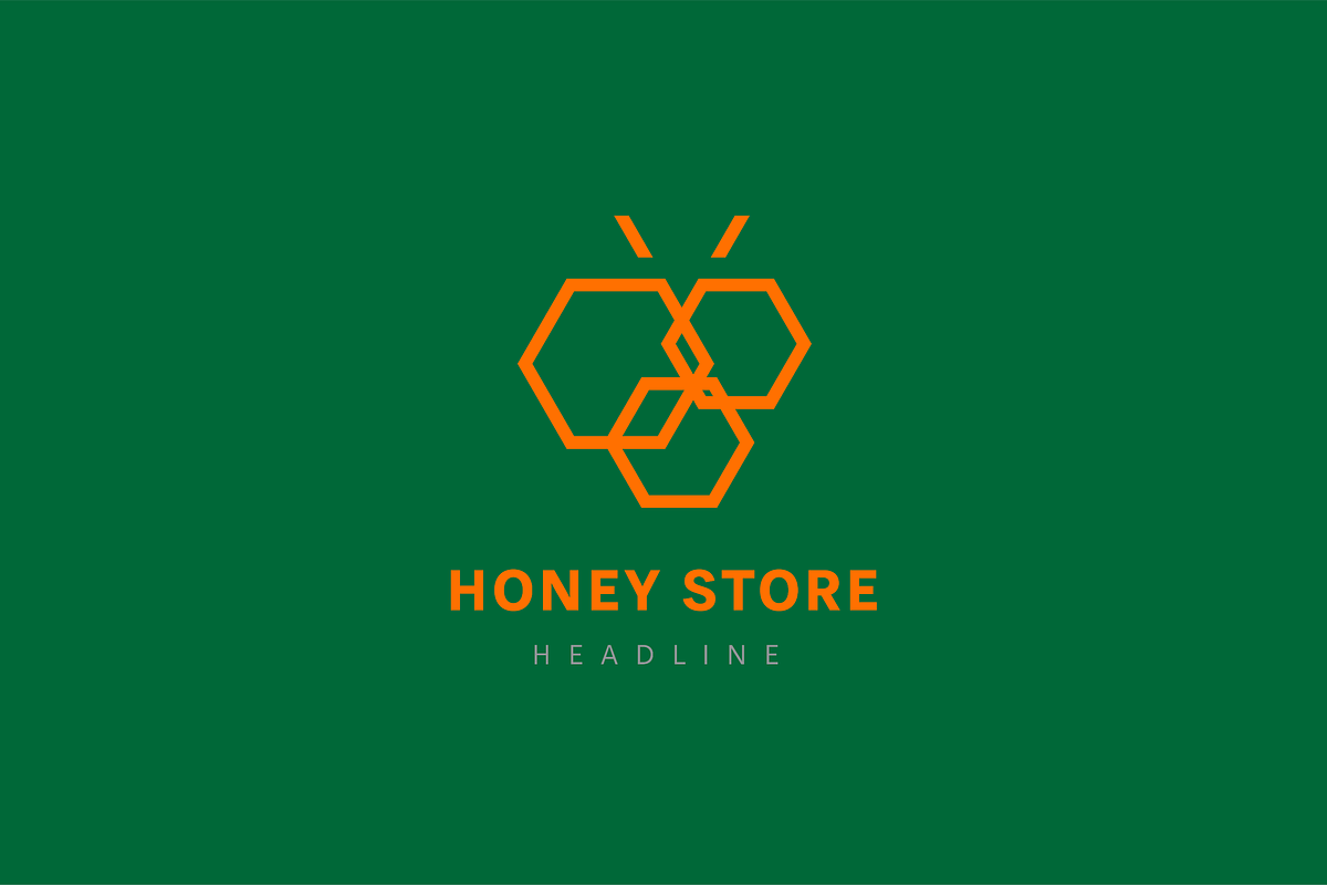 Honey store logo template., a Branding & Logo Template by Anton Akhmatov (Photo 3 of 3)