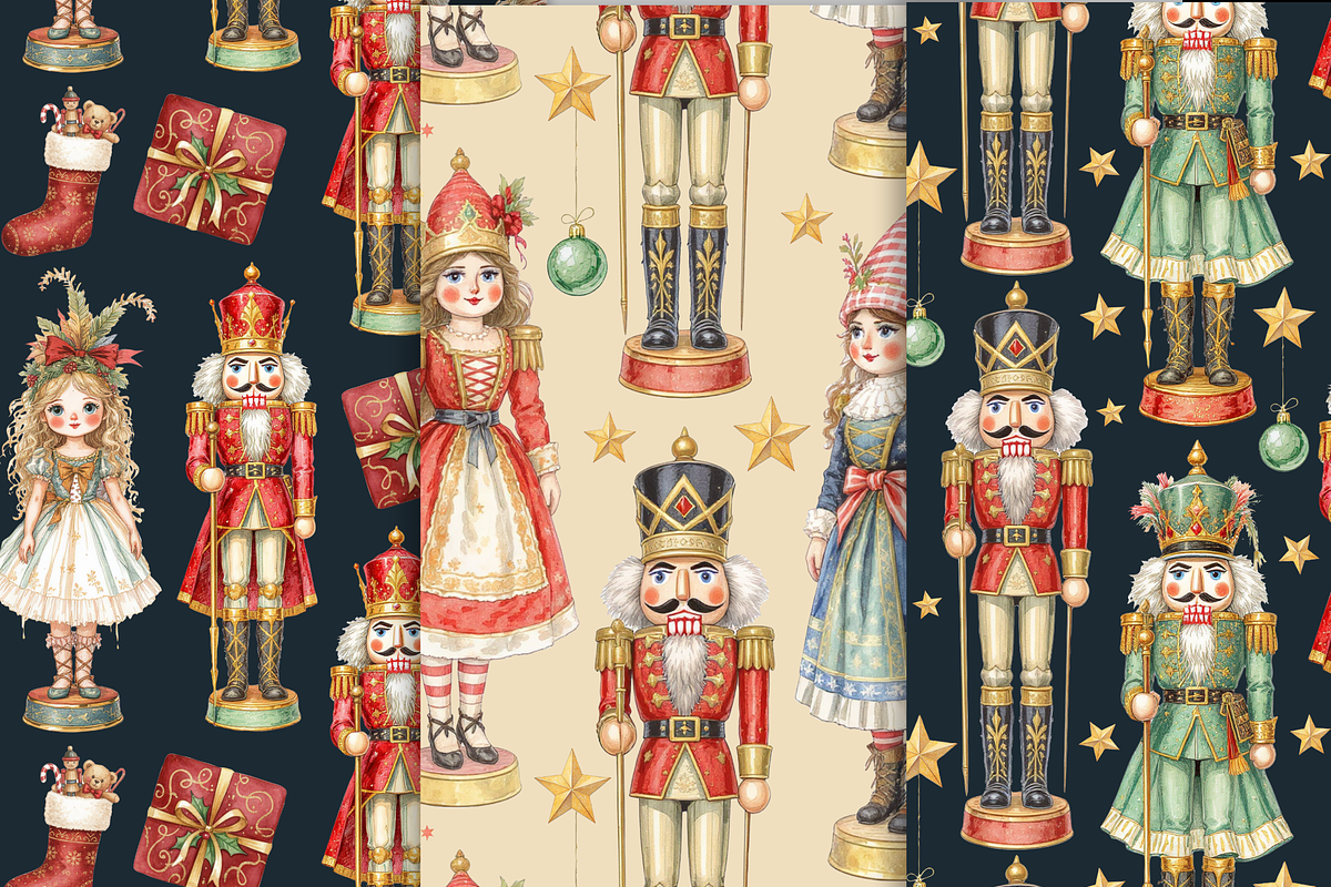 Seamless Christmas Nutcracker, a Graphic by ClipArtRoom (Photo 7 of 8)
