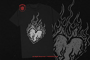 10 Bundle Dark Art Heart Burn Fire, an Illustration by Morspective (Thumbnail 2 of 7)