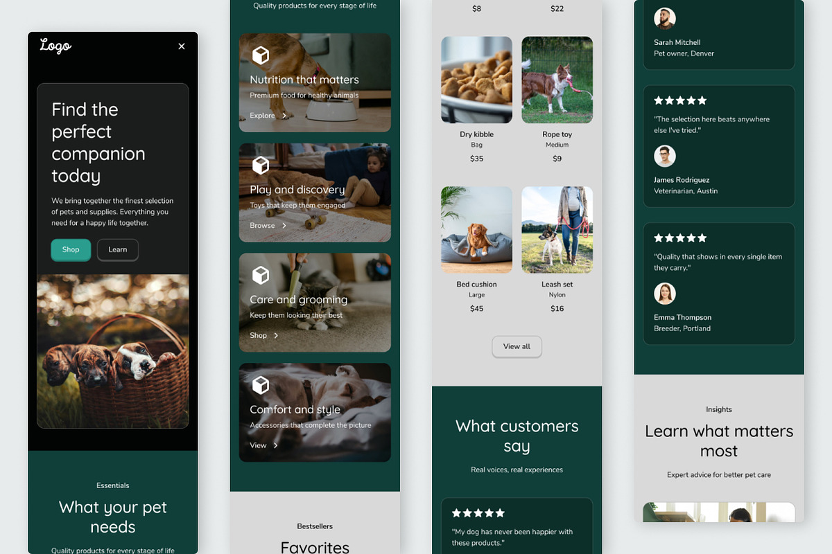 Pets Shop - Landing Page Template, a Landing Page Template by RPWDS (Photo 3 of 3)