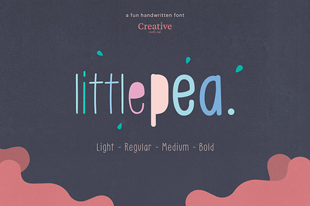 Little Pea - Handwritten Font, a Font by creativemedialab