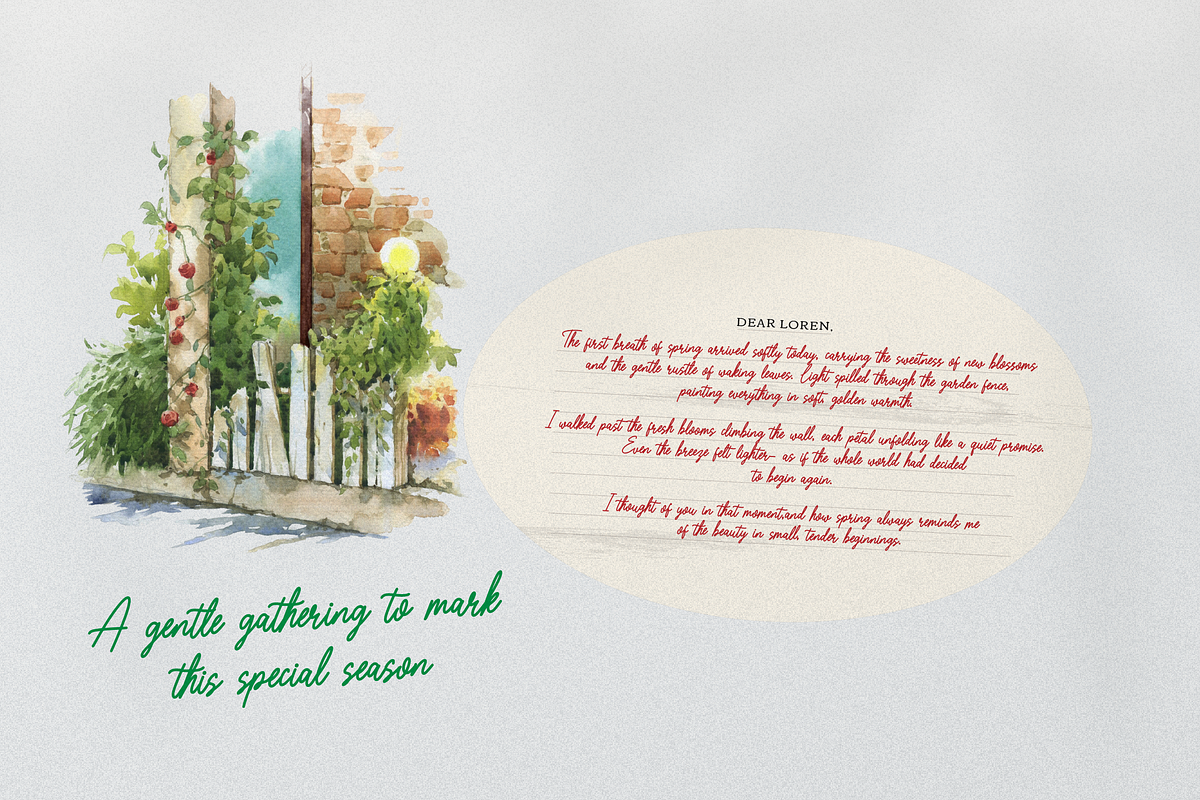 Norayne Adriella Handwritten Script, a Script Font by gracetype_studio (Photo 5 of 12)