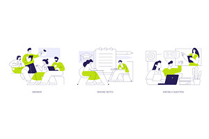 Classes in a college isolated, an Education Illustration by Visual Generation