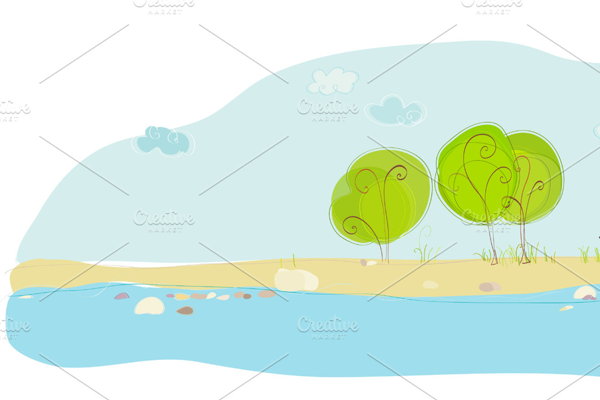 summer cottage, an Illustration by rebekka_ivacson