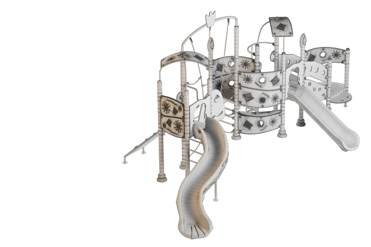 Kids playground equipment with slide, an Object 3D Model by NOMODOL (Photo 6 of 7)