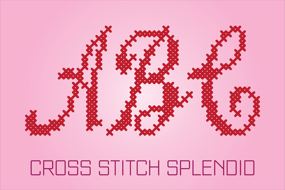 Cross Stitch Display Font Bundle, a Font by GG Design (Photo 11 of 23)