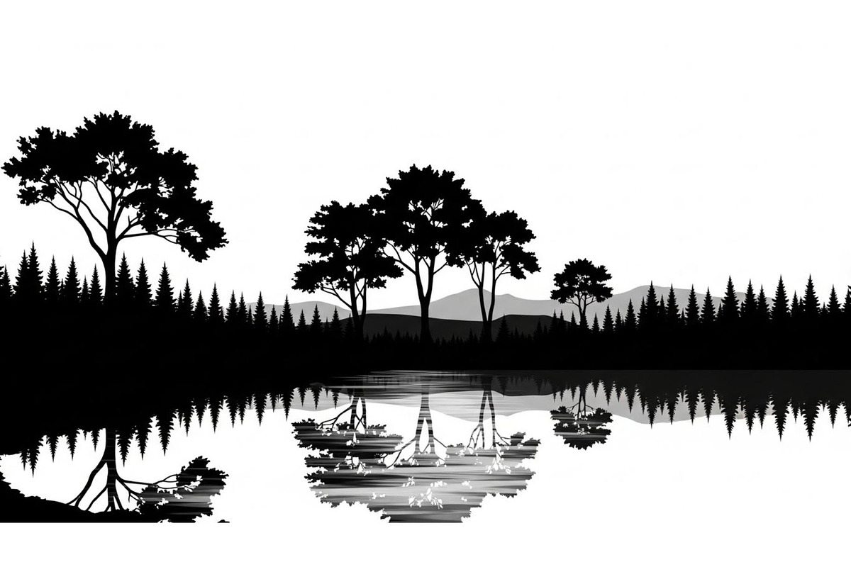 Nature Landscape Silhouette Vector B, an Illustration by Designer_Momina (Photo 13 of 51)