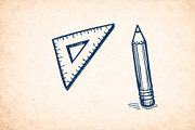 Hand Drawn Stationery Doodle Set, an Object Graphic by e-artdesign (Thumbnail 3 of 3)