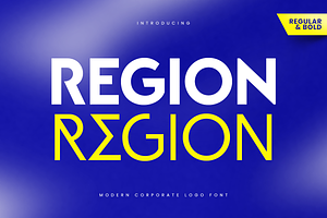 REGION - Logo Font