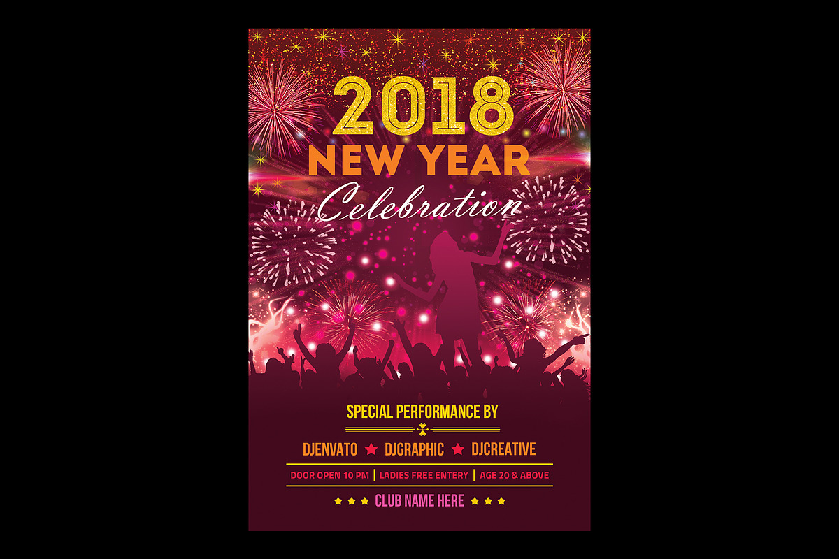 New Year Party Flyer, a Flyer Template by Creative  designer (Photo 4 of 4)