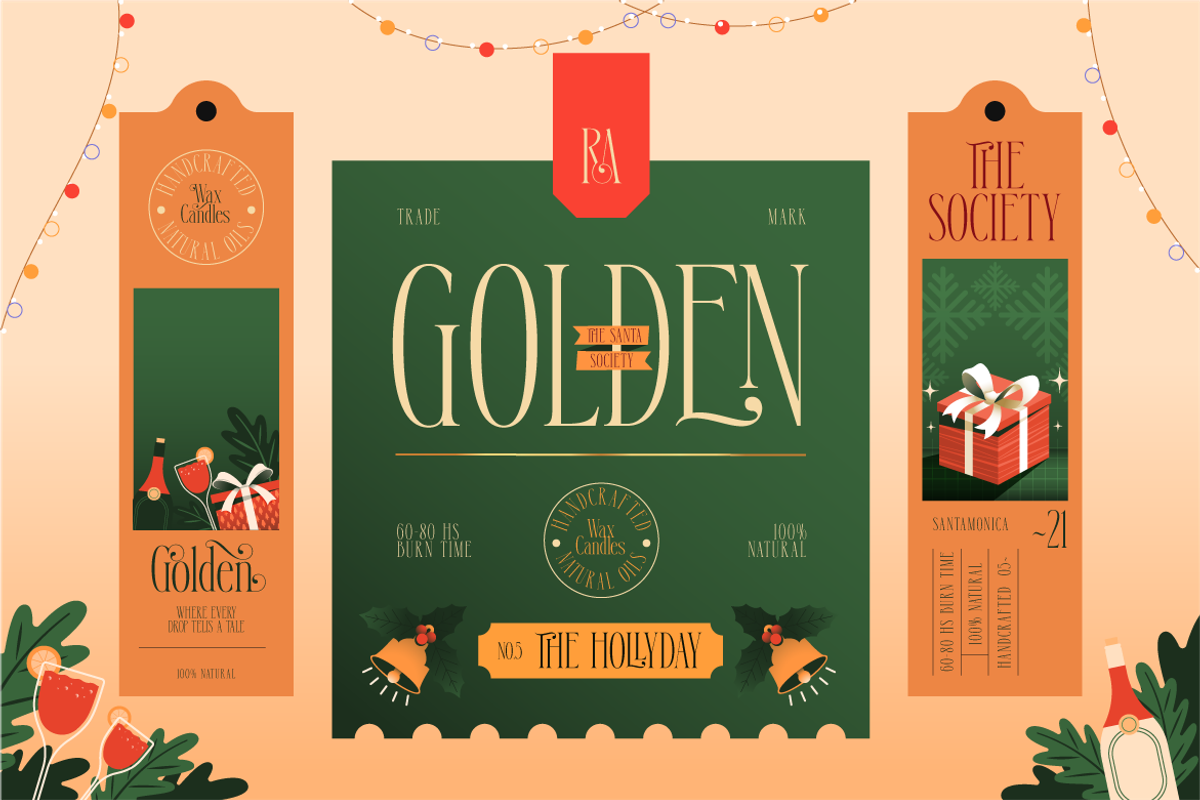 Gerabell - Condensed Christmas Serif, a Serif Font by Burntilldead (Photo 8 of 12)