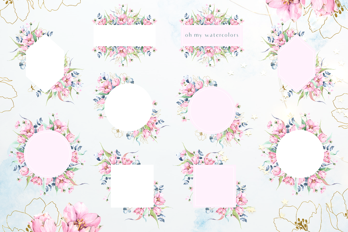 Watercolor Spring Frames collection, a Graphic by Tatiana Troian (Photo 2 of 4)