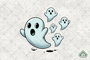 Cute Ghost PNG, an Illustration by Craft Nest (Thumbnail 1 of 6)