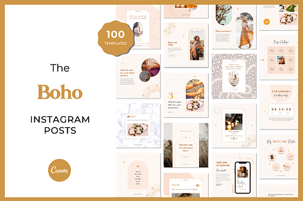 100 Instagram Boho Posts template