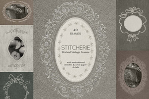 Stitcherie – Stitched Vintage Frames, an Object Graphic by DigARTbyHavroshka