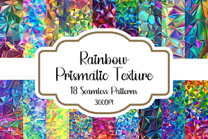 Rainbow Prismatic Texture Patterns, a Pattern Graphic by PrintablesByFranklyn