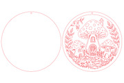 Mushroom House Laser Cut SVG, an Object Graphic by DreamCafeArt (Thumbnail 3 of 3)