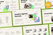 Green Agency Service Google Slide, a Presentation Template by Aiyari Graphic (Thumbnail 1 of 5)