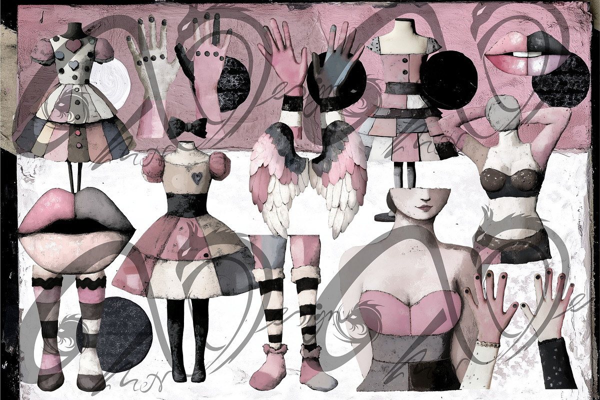 Whimsy Cutouts: Fun and Colorful, a Person Illustration by NiiiNArt