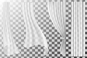 Set vector transparent curtains, a Decorative Illustration by belander (Thumbnail 3 of 3)