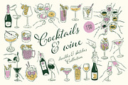 Cocktails and wine 130 illustrations, a Food Illustration by DesignThatMatters (Thumbnail 1 of 12)