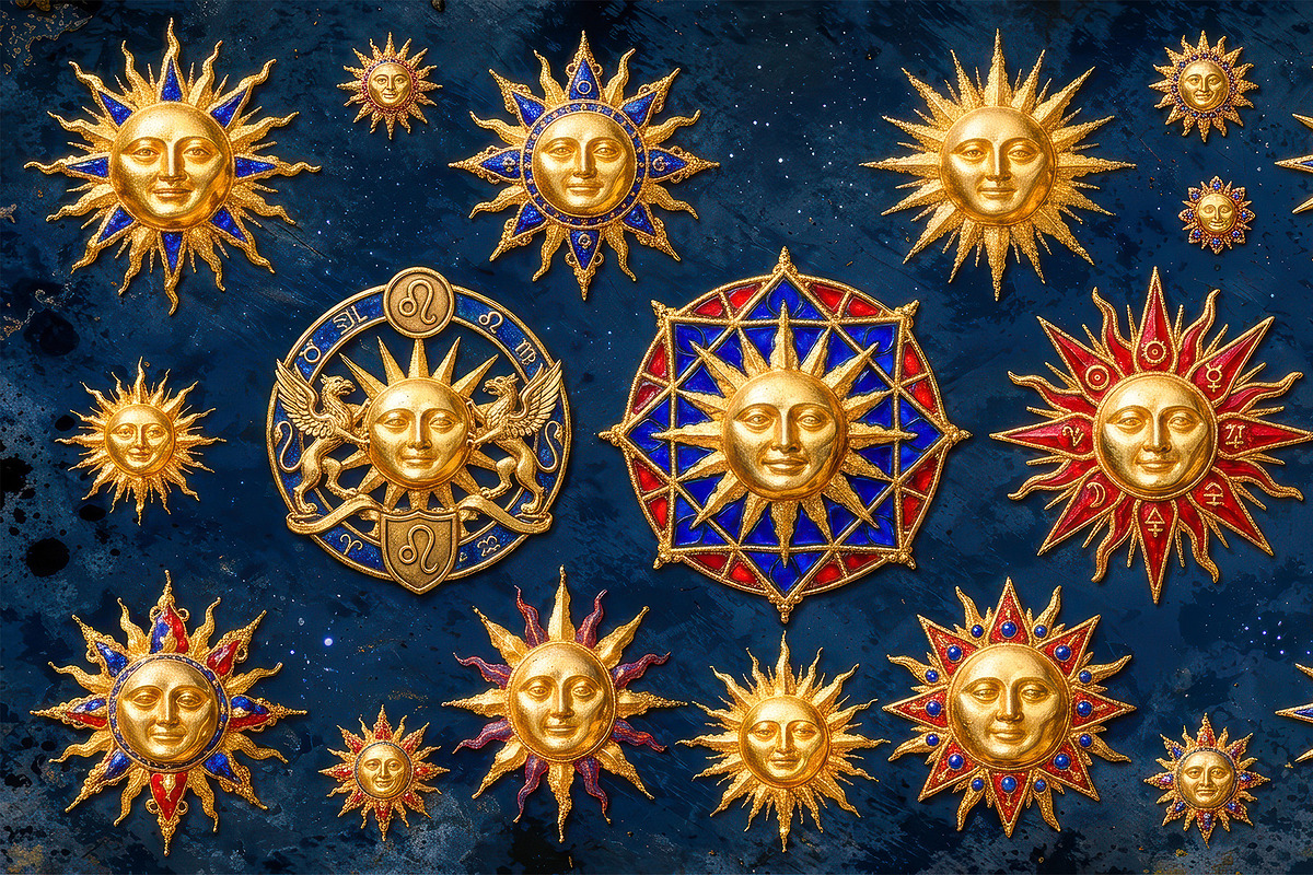 Golden Celestial Sun Clipart, a Decorative Illustration by StockVerse Creative (Photo 2 of 4)