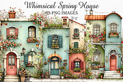 Whimsical Spring House Clipart, an Illustration by Craft Nest (Thumbnail 1 of 11)