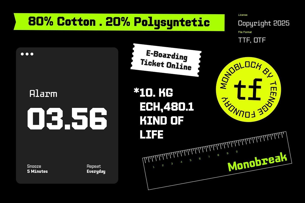 Monobreak Family!, a Sans Serif Font by TeenageFoundry (Photo 3 of 10)