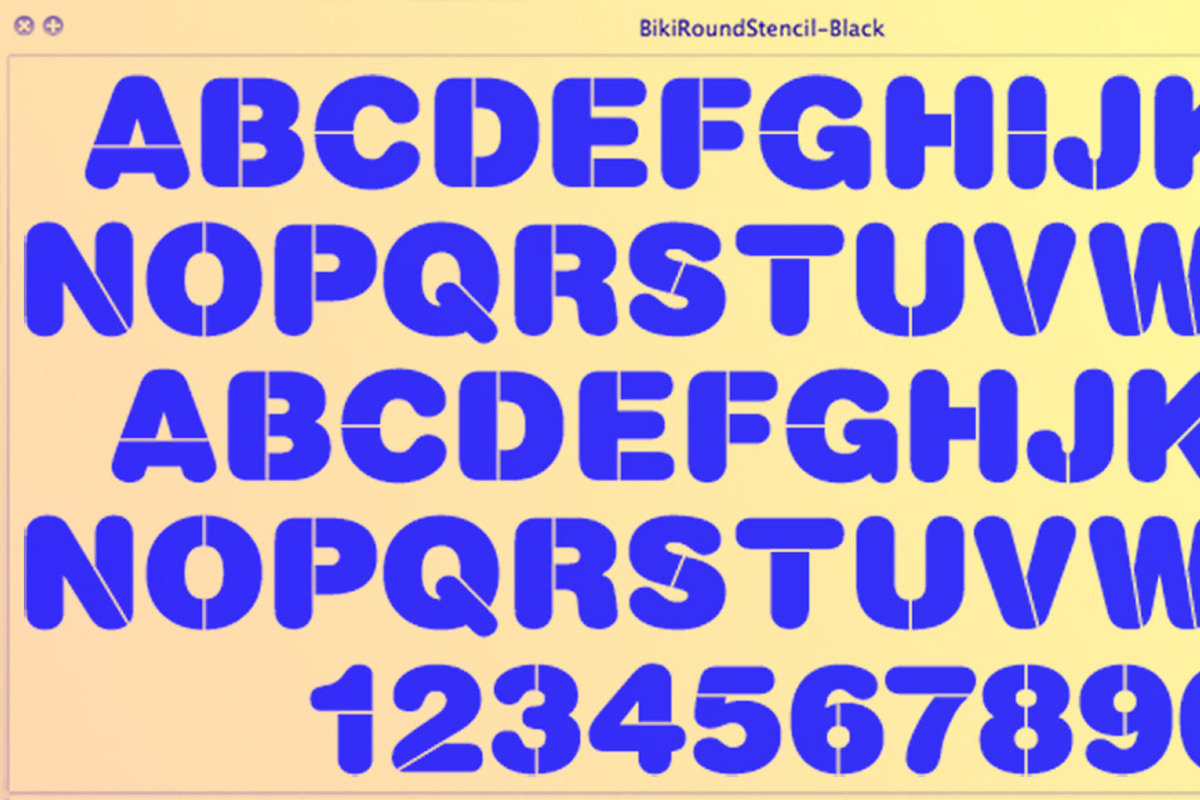 Biki Round Stencil - Black preview 2