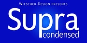 Supra Condensed, a Sans Serif Font by Wiescher-Design (Thumbnail 1 of 7)