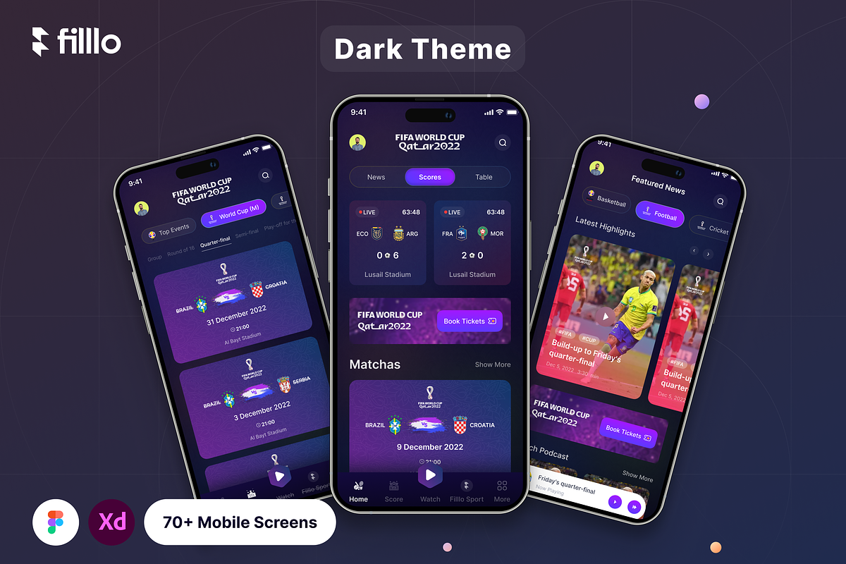 Filllo Live Score App UI Kit, an UI Kit Template by floxui (Photo 8 of 8)