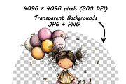 Whimsical Spring Girl Sunflower, an Illustration by one-touch (Thumbnail 13 of 17)