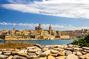 View of Valletta from a garden - Mal, an Architecture Photo by Leonid Andronov