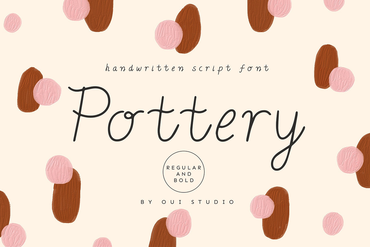 Pottery Handwritten Script Font, a Script Font by Oui Studio (Photo 1 of 15)