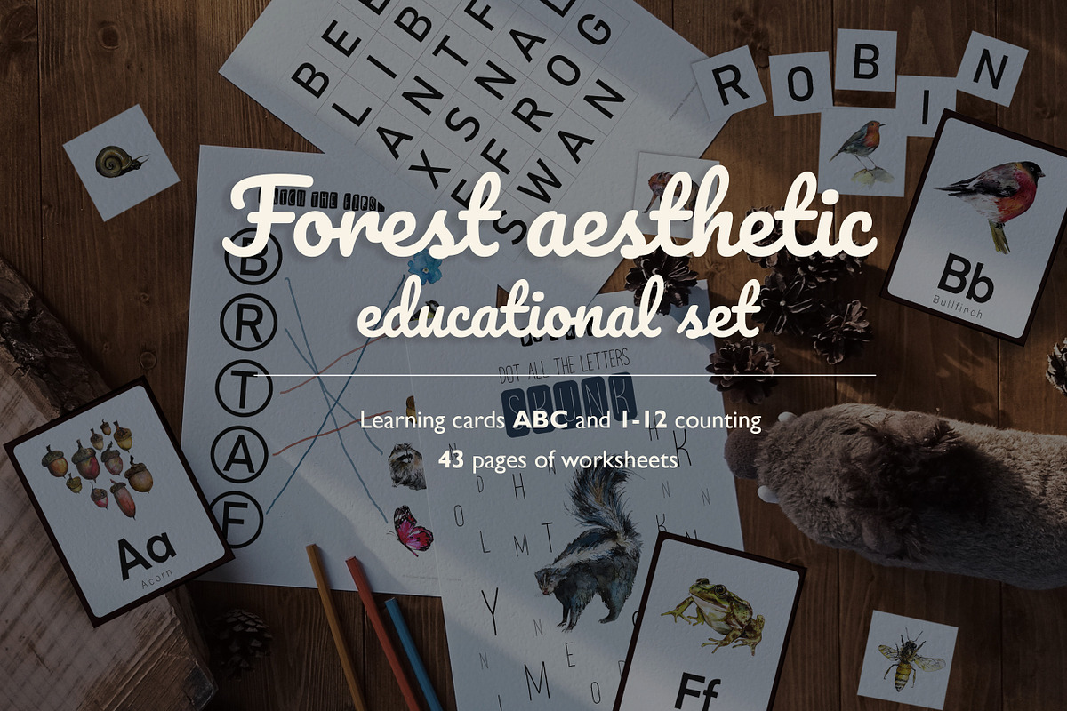 Activity for kids. Abc and numbers, an Education Illustration by ArtSpotVeronika (Photo 1 of 7)