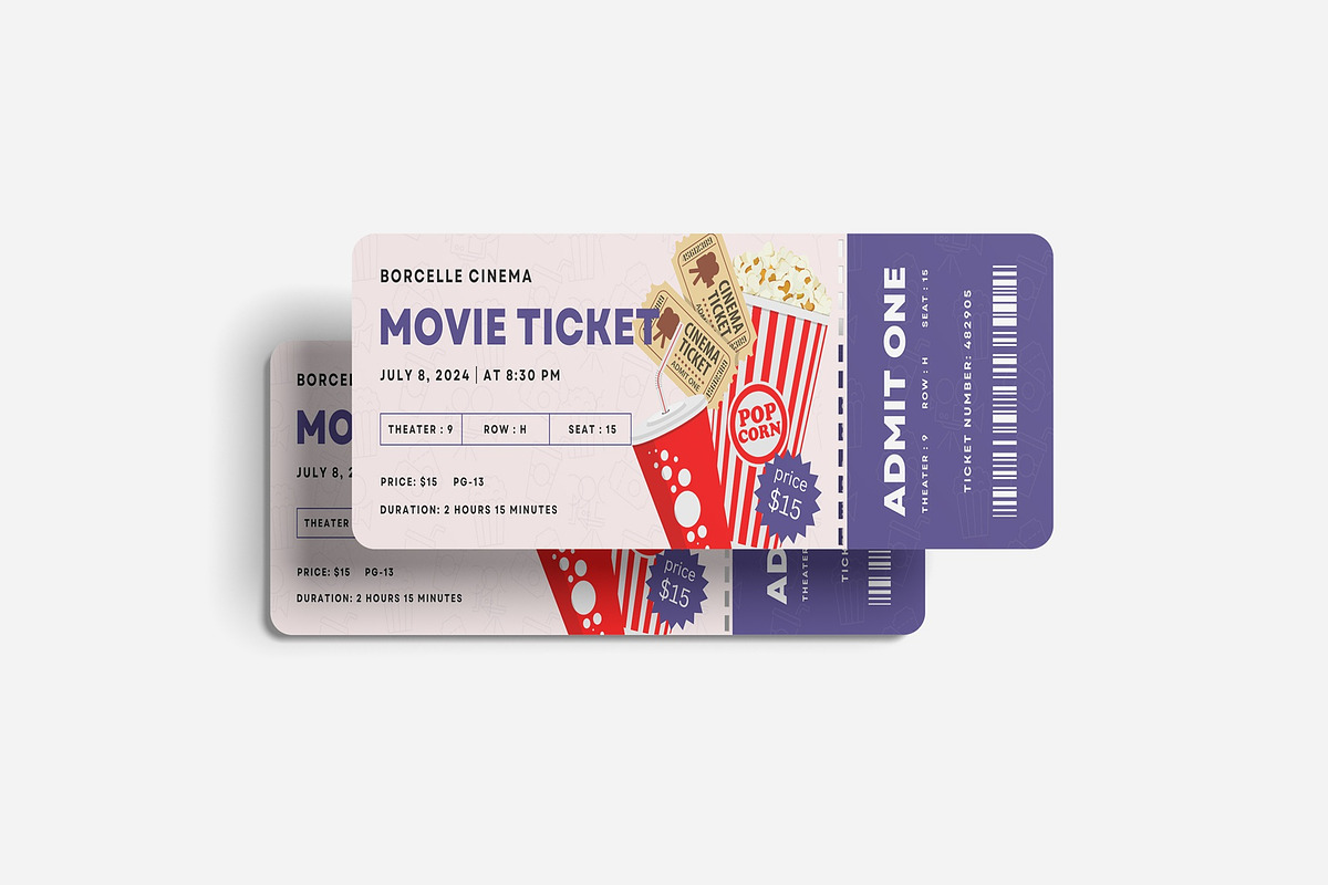 Event Ticket Mockup, an Advertising Mockup by suciamairastd (Photo 2 of 5)