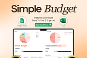 Budget Planner for Google Sheets, a Templates & Theme by vitalinagerman (Thumbnail 1 of 11)