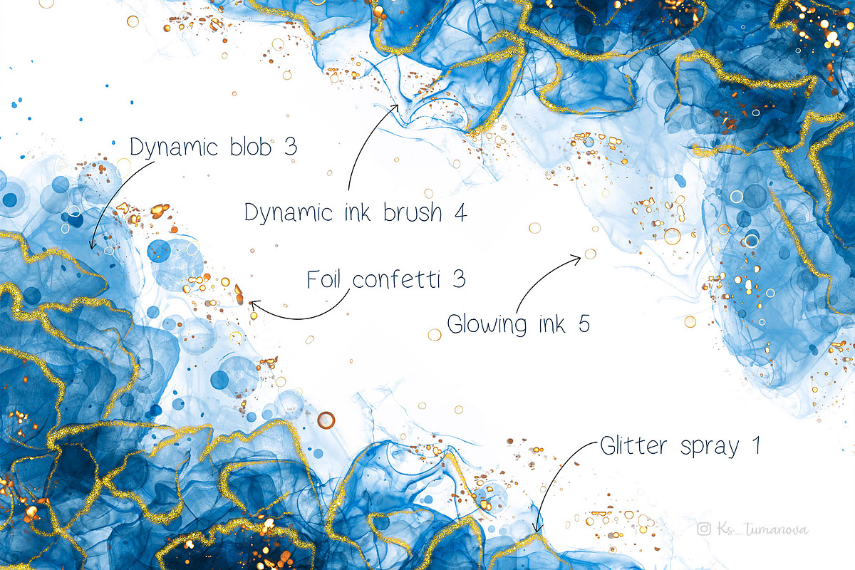 Procreate Alcohol Ink Brushes, a Brush Add-On by KsTumanova (Photo 6 of 6)