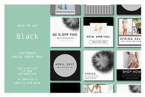 Instagram template - Black spring