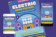 Electric Music Festival Flyer Set, a Flyer Template by Annora Studio (Thumbnail 4 of 6)