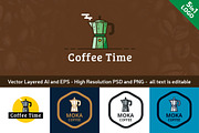 Coffee Time - Coffee Logo Template, a Branding & Logo Template by Manudesign (Thumbnail 1 of 6)