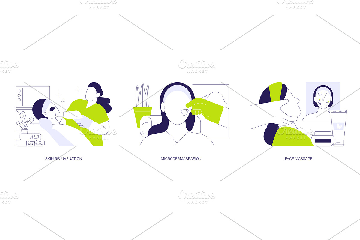 Skin treatment isolated cartoon, a Person Illustration by Visual Generation