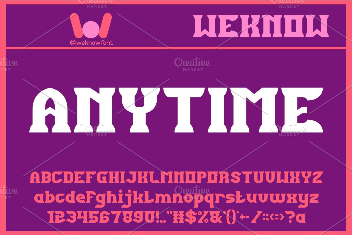 Unlimited Font, a Font by weknow (Photo 3 of 8)