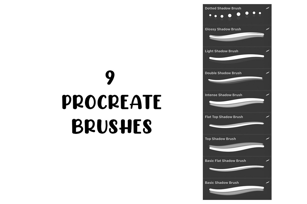 Procreate Shadow Lettering Brushes, a Brush Add-On by Nova Studio (Photo 2 of 4)