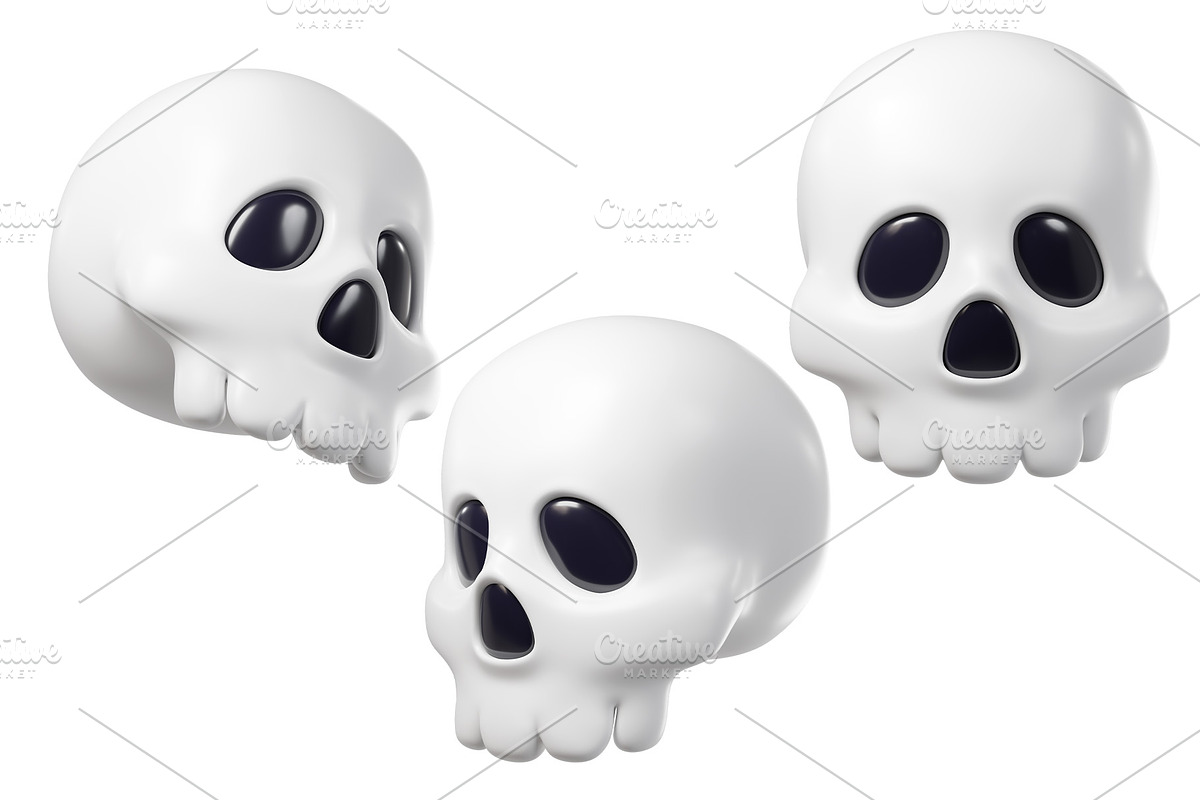 Cute 3D Halloween set, a Seasonal Illustration by Hannet (Photo 3 of 10)