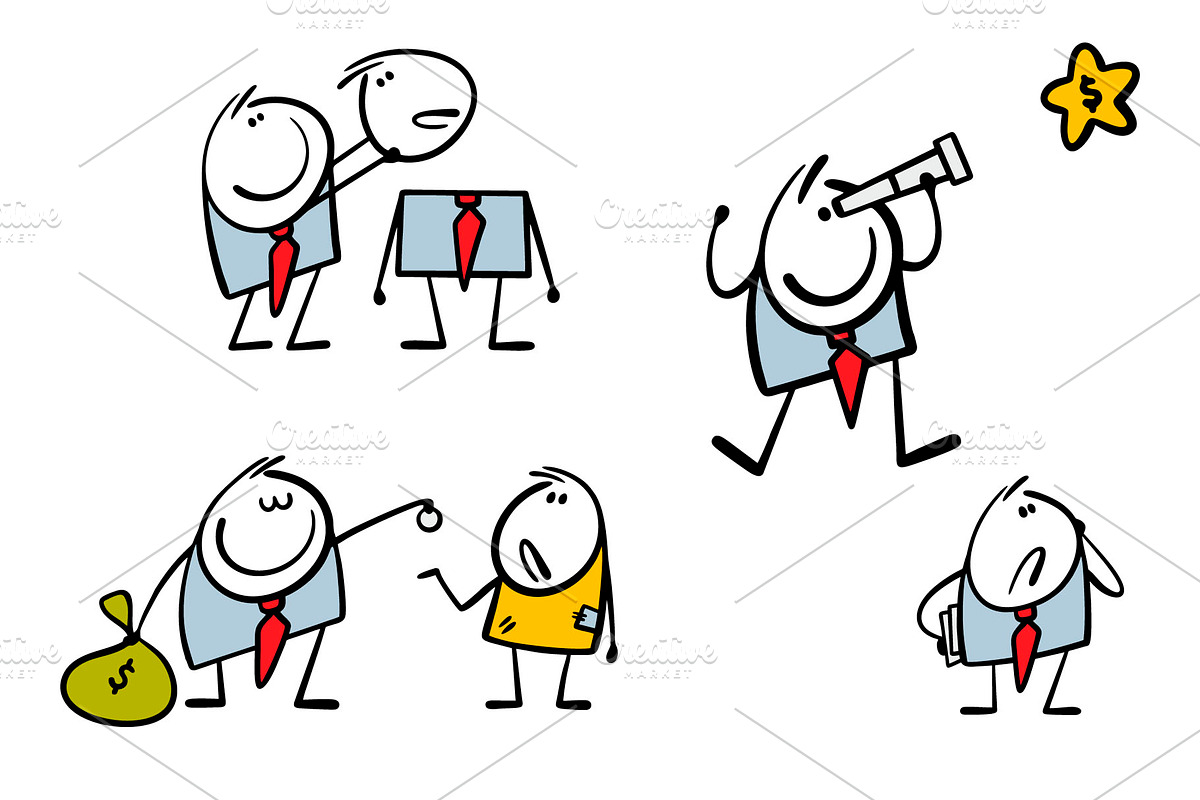 Cartoon business set 1., an Illustration by eka panova (Photo 6 of 6)