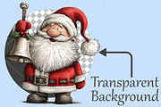 Whimsical Quirky Santa Clipart, a Seasonal Illustration by Canvas Craft (Thumbnail 2 of 10)
