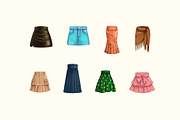 Fashion Skirt Collection, an Object Illustration by Deemak Daksina (Thumbnail 2 of 3)
