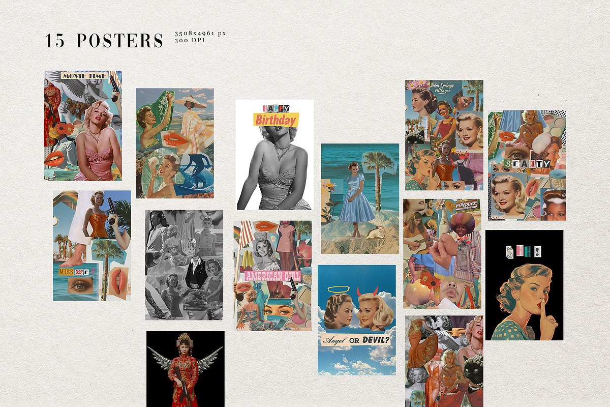 Palm Springs Collage Creator Set, an Object Graphic by Kaleriia (Photo 7 of 11)